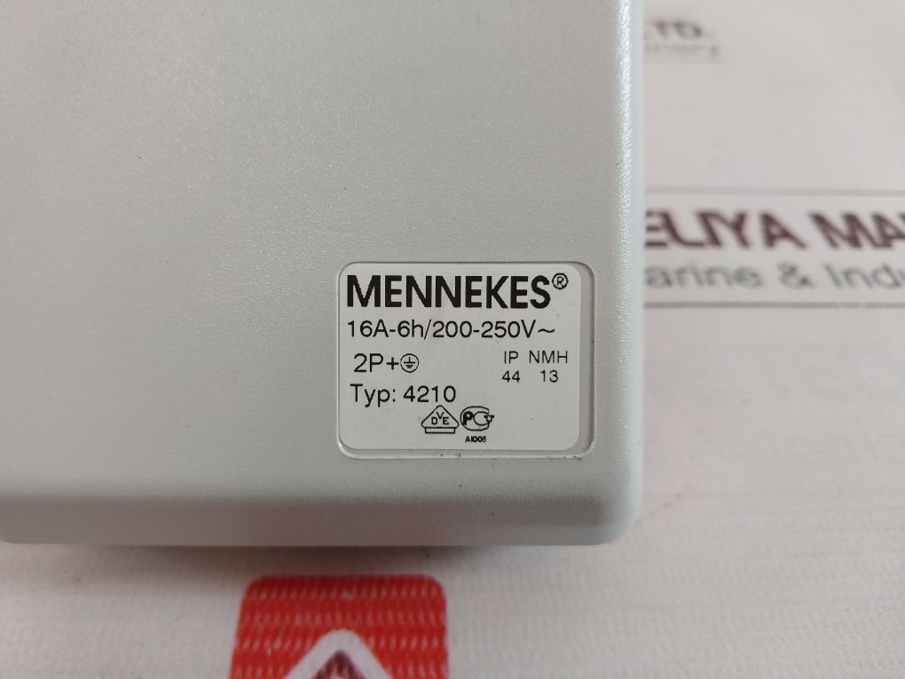 Mennekes 4210 Ip 44 Nmh 13 Wall Mount 3P Socket 16A-6H 200-250V