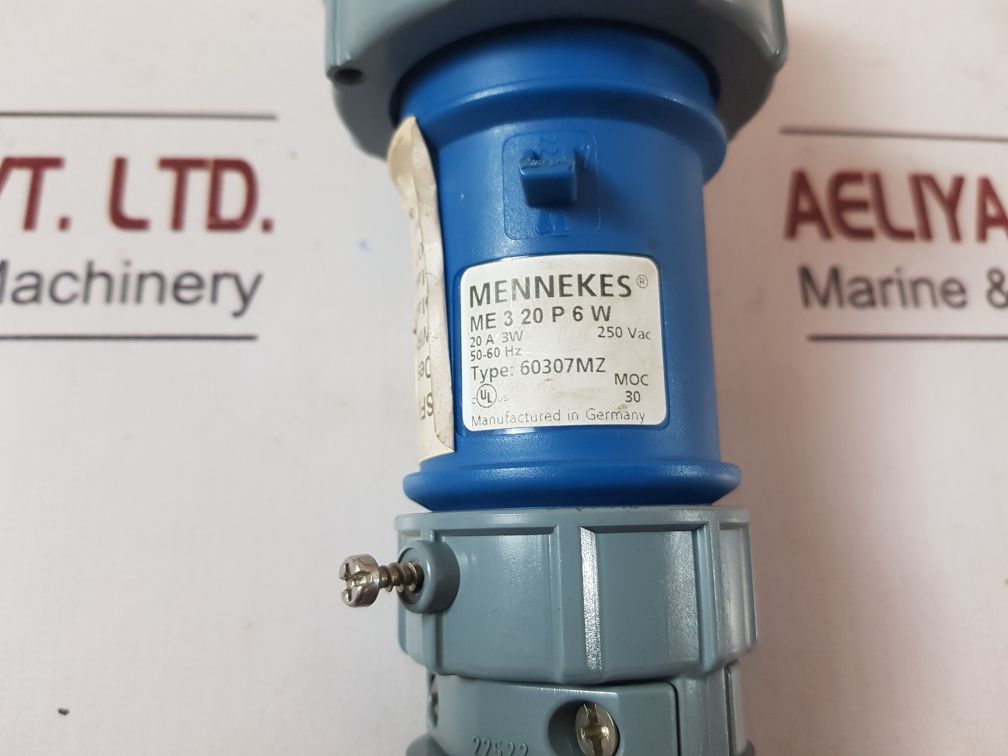 Mennekes Me320P6W Plug 250 V 20 A Pole 3 Wire Ip67