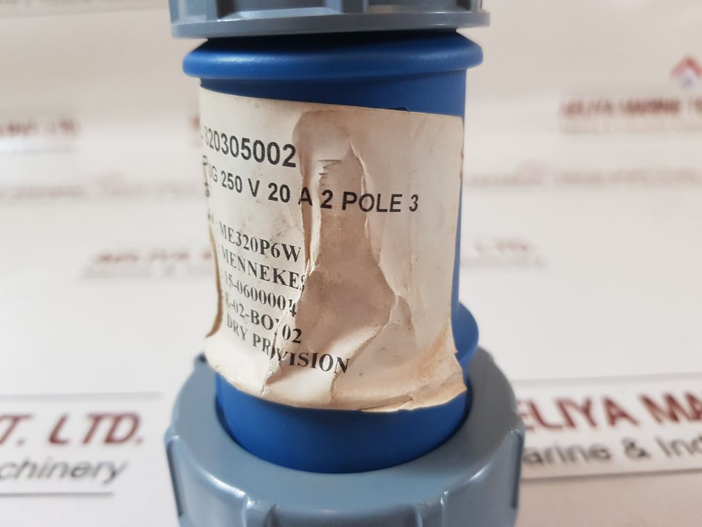 Mennekes Me320P6W Plug 250 V 20 A Pole 3 Wire Ip67