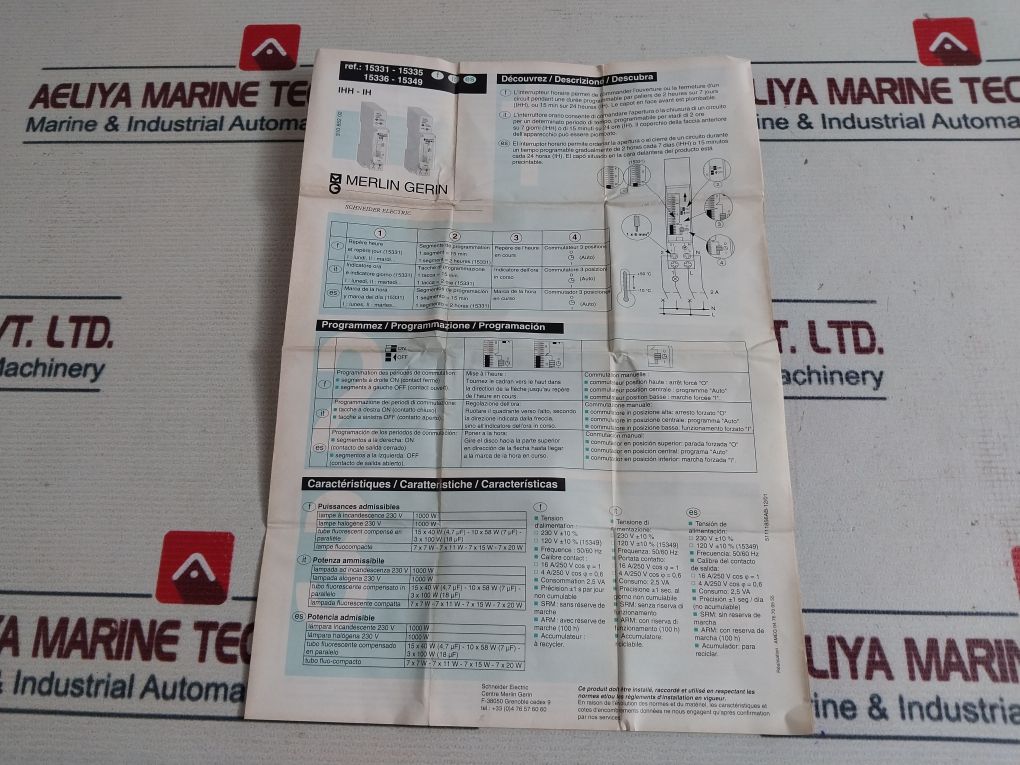 Merlin Gerin 15336-10T50 Multi9 Time Switch 230-240V 50/60Hz
