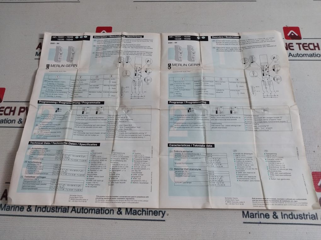 Merlin Gerin 15336-10T50 Multi9 Time Switch 230-240V 50/60Hz