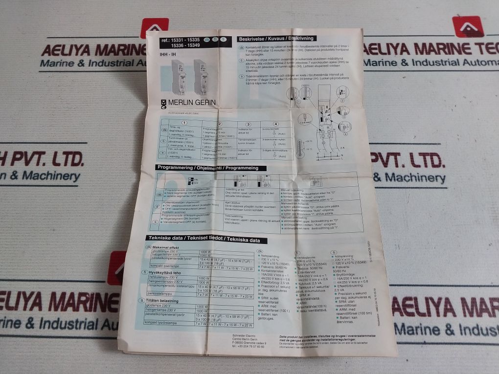 Merlin Gerin 15336-10T50 Multi9 Time Switch 230-240V 50/60Hz