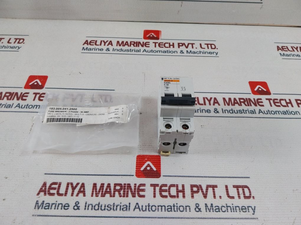 Merlin Gerin 24342 2 Phase Fuse Circuit Breaker 50 Amp