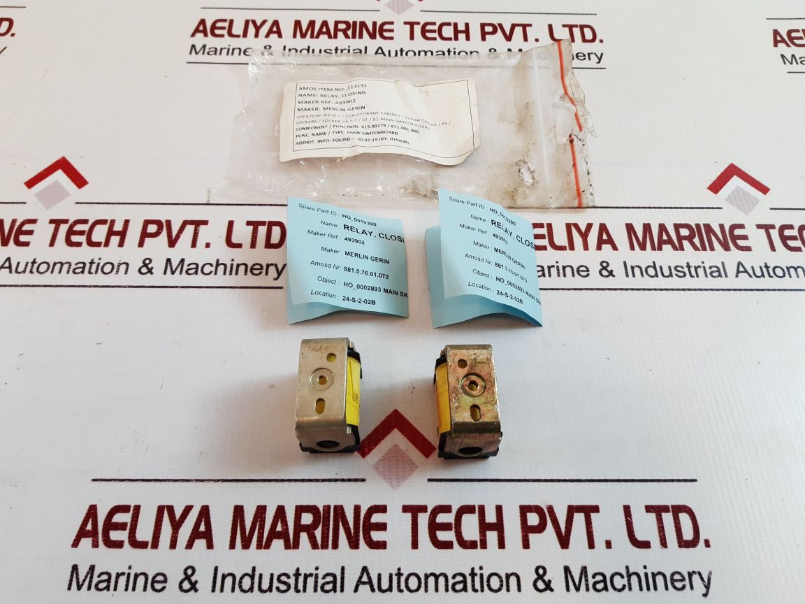 Set Of 2X Merlin Gerin 493902 Closing Relay
