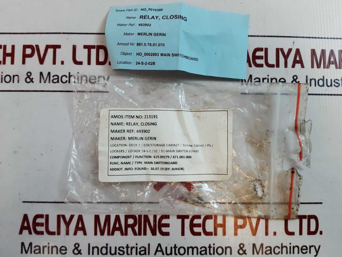 Set Of 2X Merlin Gerin 493902 Closing Relay
