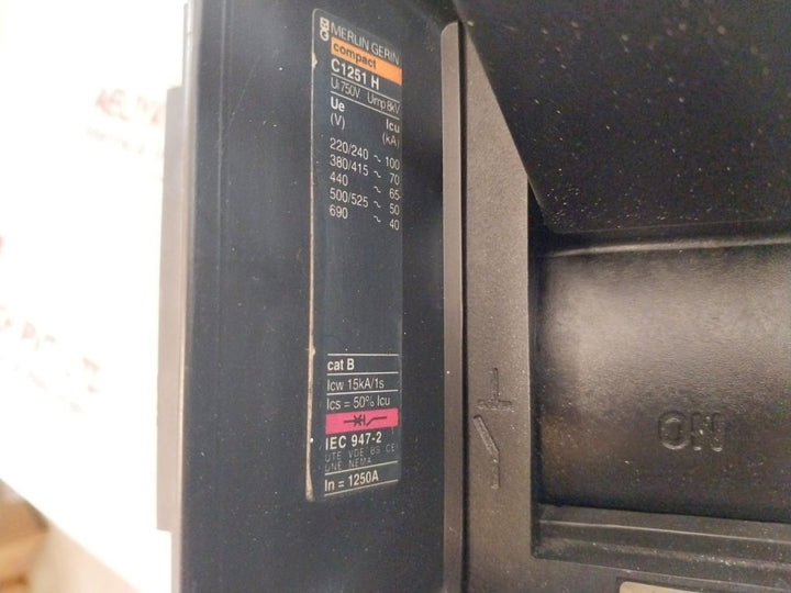 Merlin Gerin C1251 H Circuit Breaker 1250A 750V