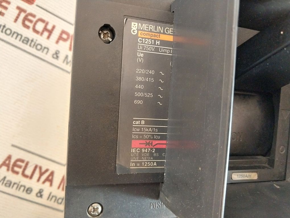 Merlin Gerin C1251 H Circuit Breaker 1250A 750V