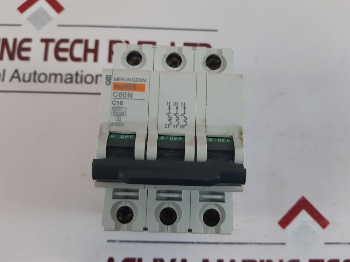 Merlin Gerin Multi9 C60N C16 Circuit Breaker 400V~