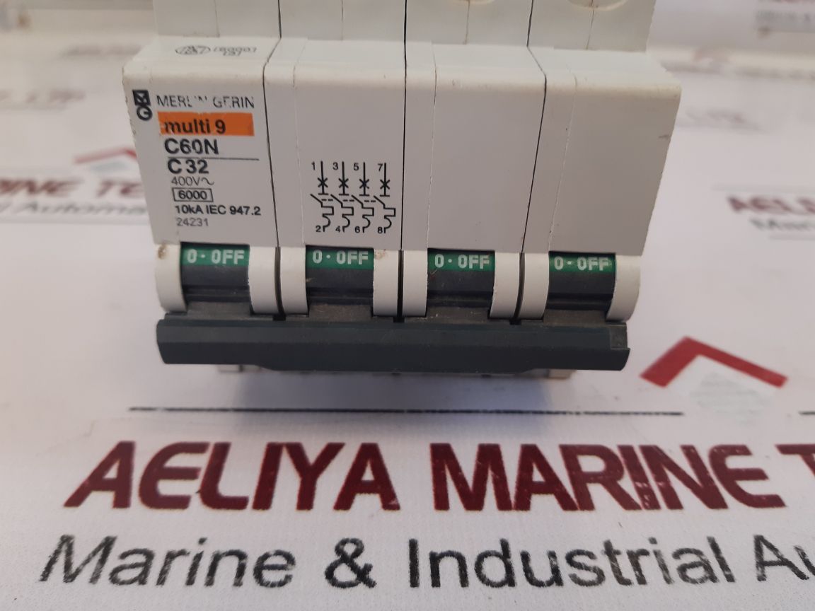 Merlin Gerin C60N C32 Circuit Breaker 400V~