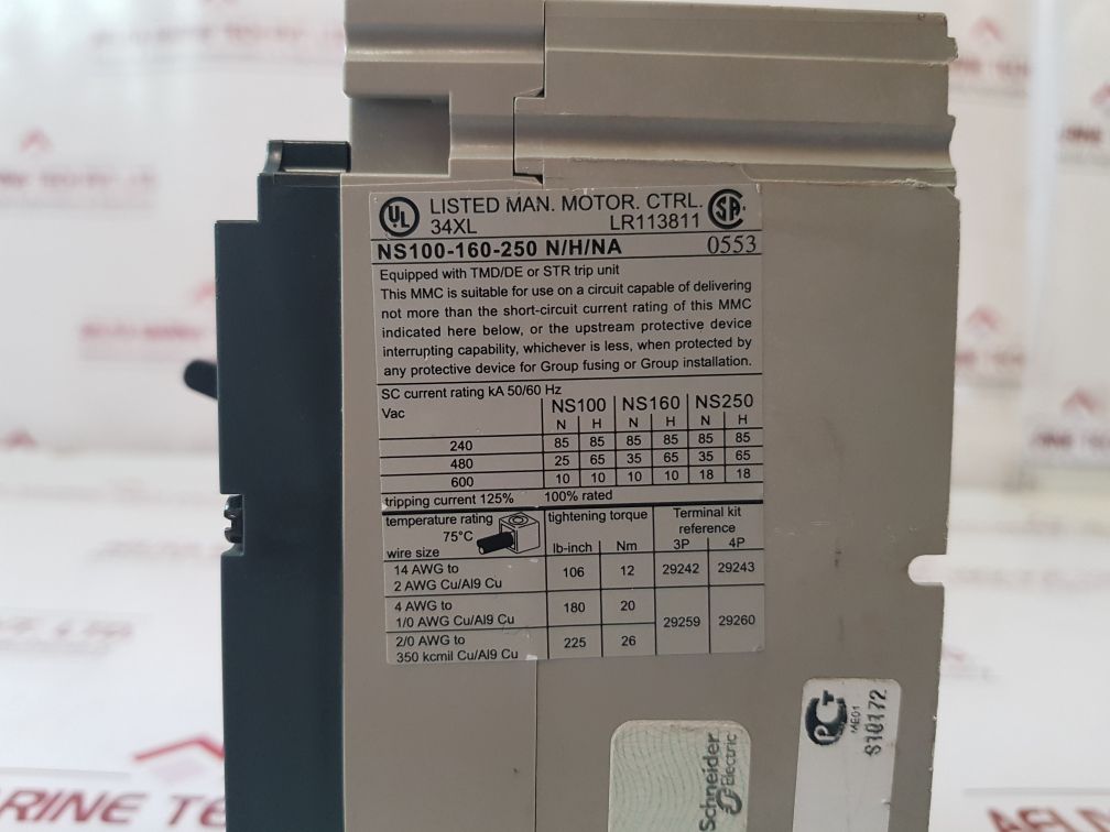 Merlin Gerin Compact Ns100N Circuit Breaker
