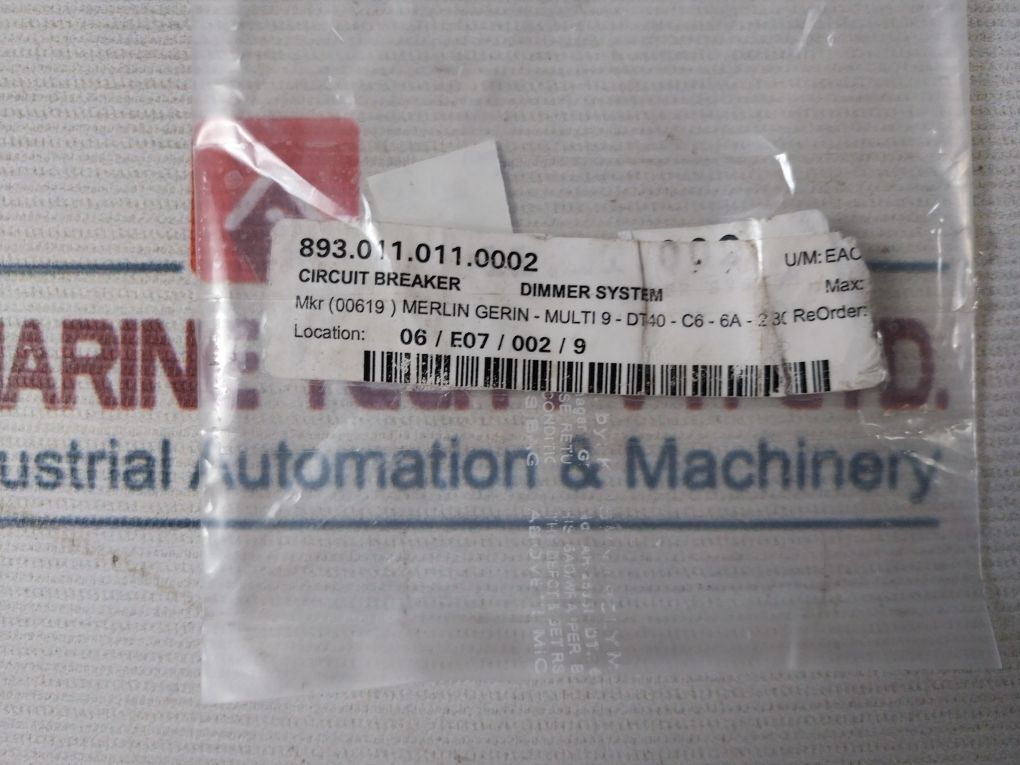 Merlin Gerin Dt40 Circuit Breaker Icu 6Ka