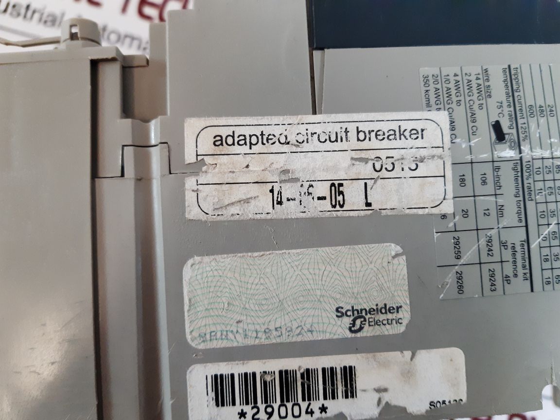 Merlin Gerin Ns100-160-250 NHNa Adapted Circuit Breaker