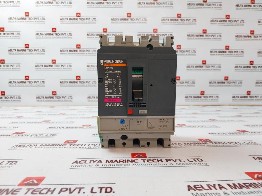 Merlin Gerin Ns100H 3P Base Circuit Breaker 750V