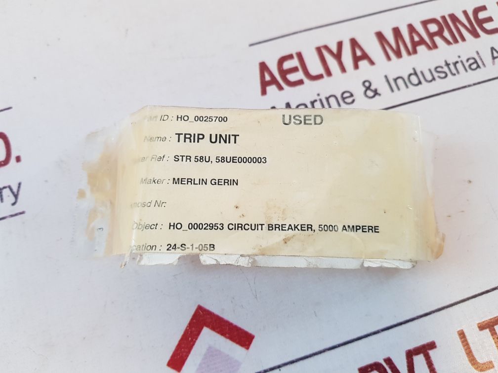 Merlin Gerin Str 58 U Circuit Breaker