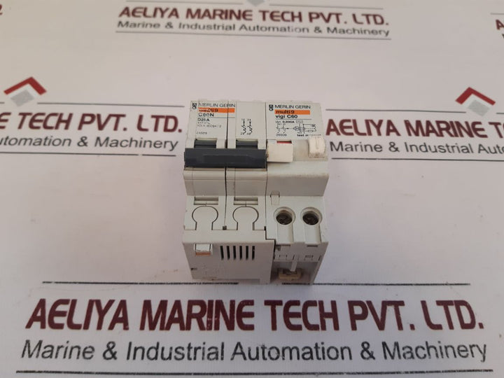 Merlin Gerin Multi 9 C60N D25A Circuit Breaker Vigi C60