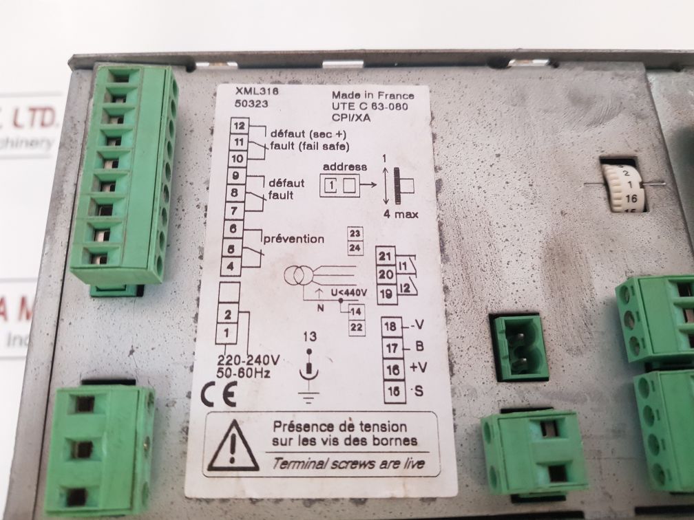 Merlin Gerin Xml316 Vigilohm System 50-60Hz
