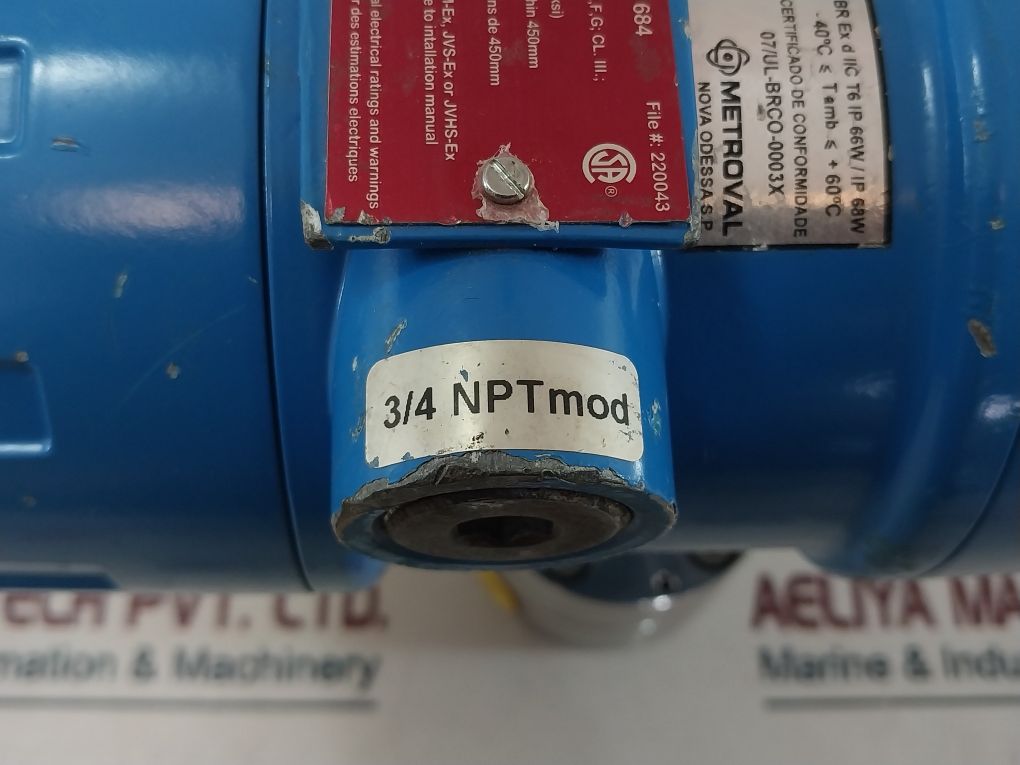 Metroval Rt-ex15-ex Flow Monitor Oi-mv-12Kg-ex