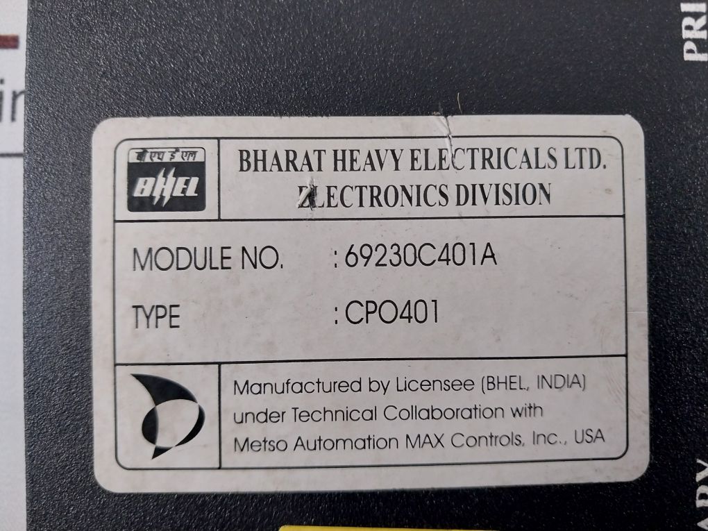 Metso Automation Cpo401 Module 69230C401A