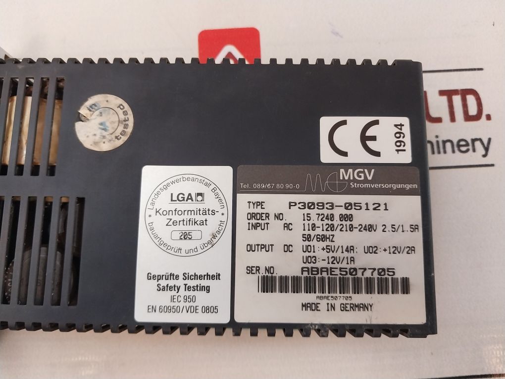 Mgv P3093-05121 Power Supply 50/60Hz