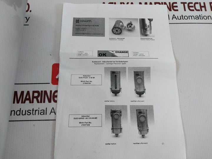 Mhwirth V 401-w-me Adsorber Cartridge 21055876