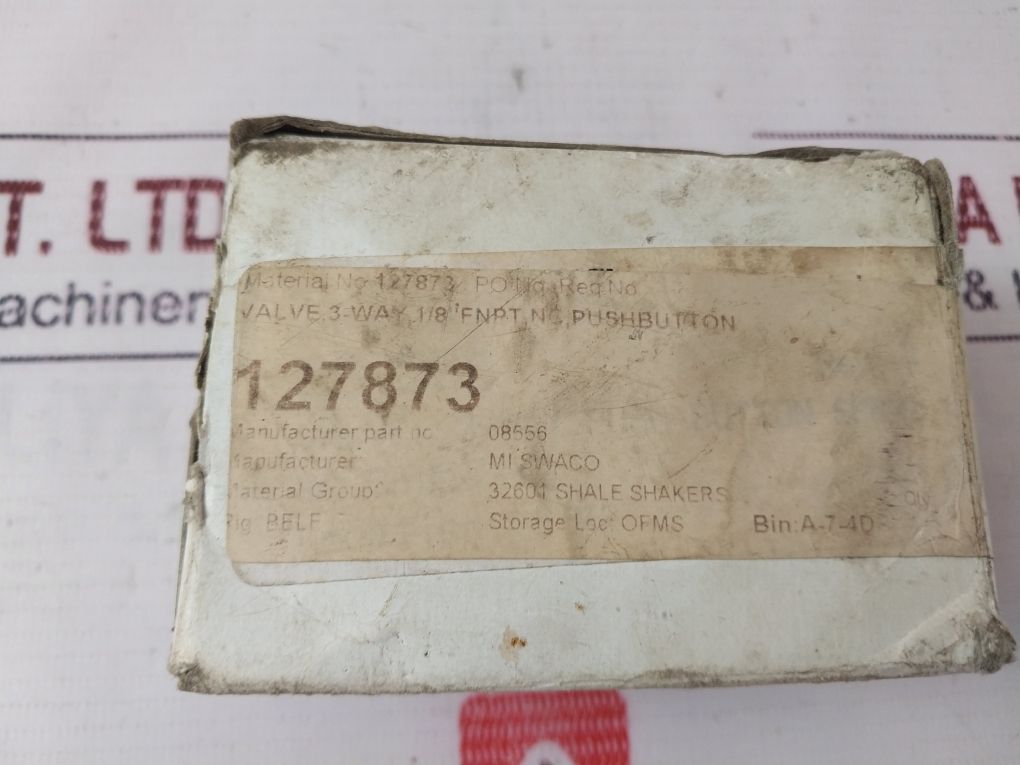 Mi Swaco 08-556 Bem-650 Shale Shaker Valve 1/8 Inch