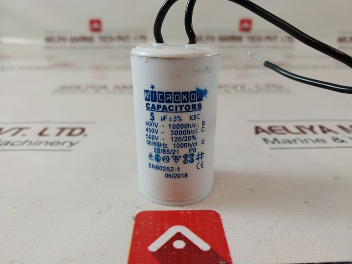 Lot Of 5X Microkon En60252-1 Capacitors 5 µF ±5% Krc