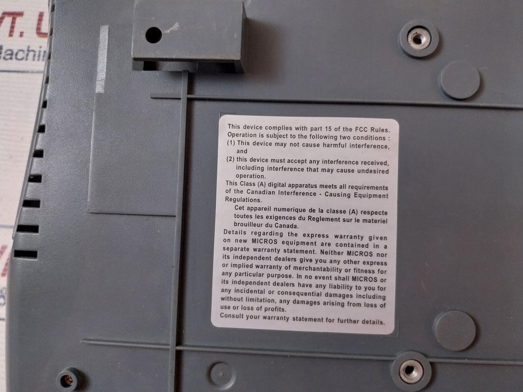 Micros 400814-101C Workstation 5A System Unit 100-240Vac