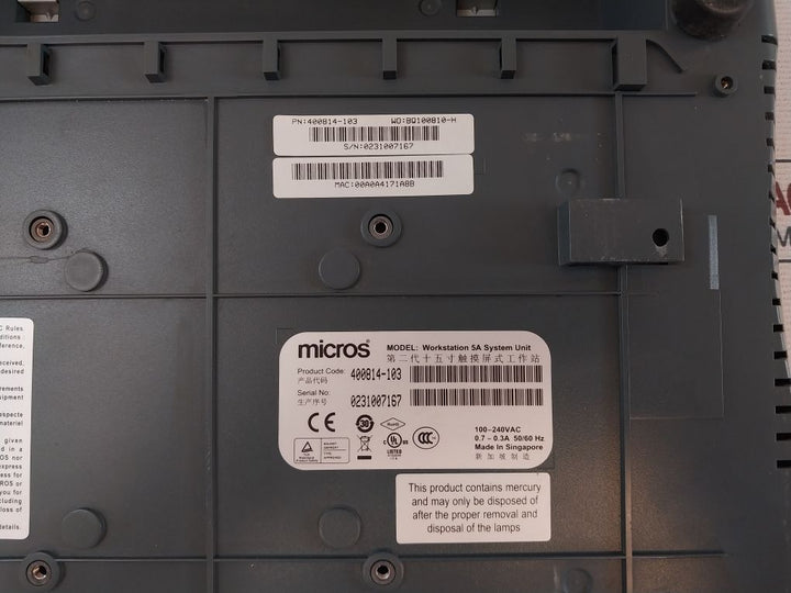 Micros 400814-103 Workstation 5A System Unit