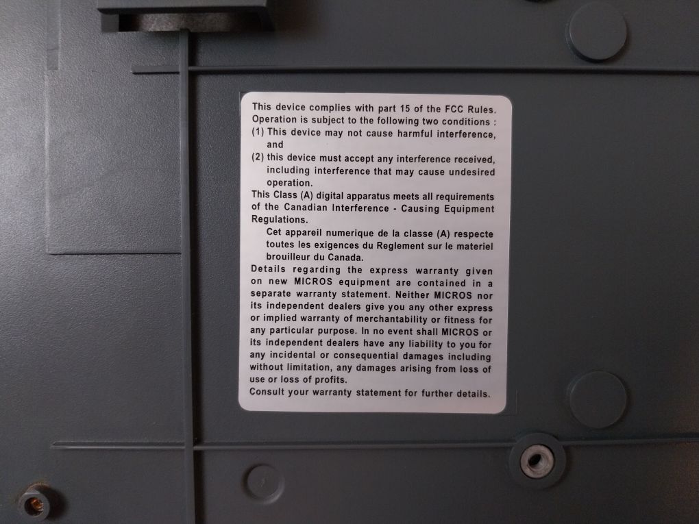 Micros Workstation 5A 400814-101 Touch Screen Computer