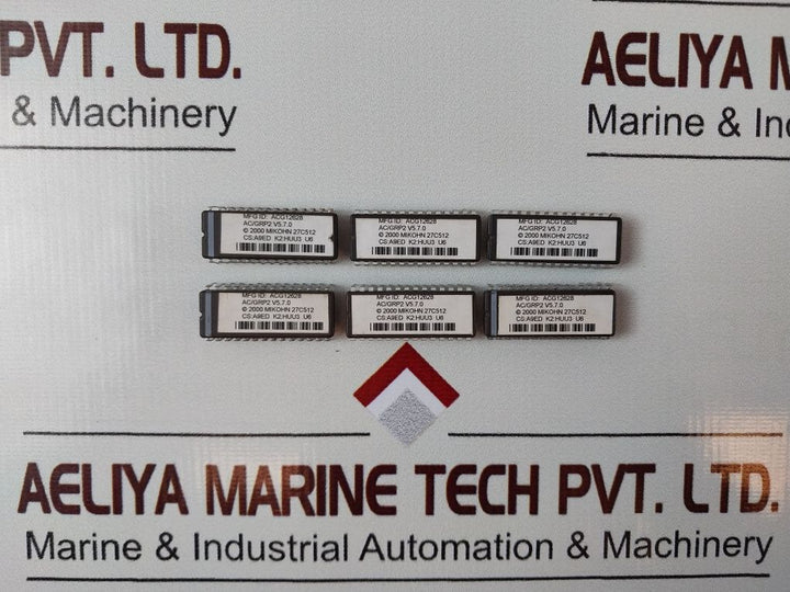 Lot Of 6X Mikohn 27C512 Eprom Chip