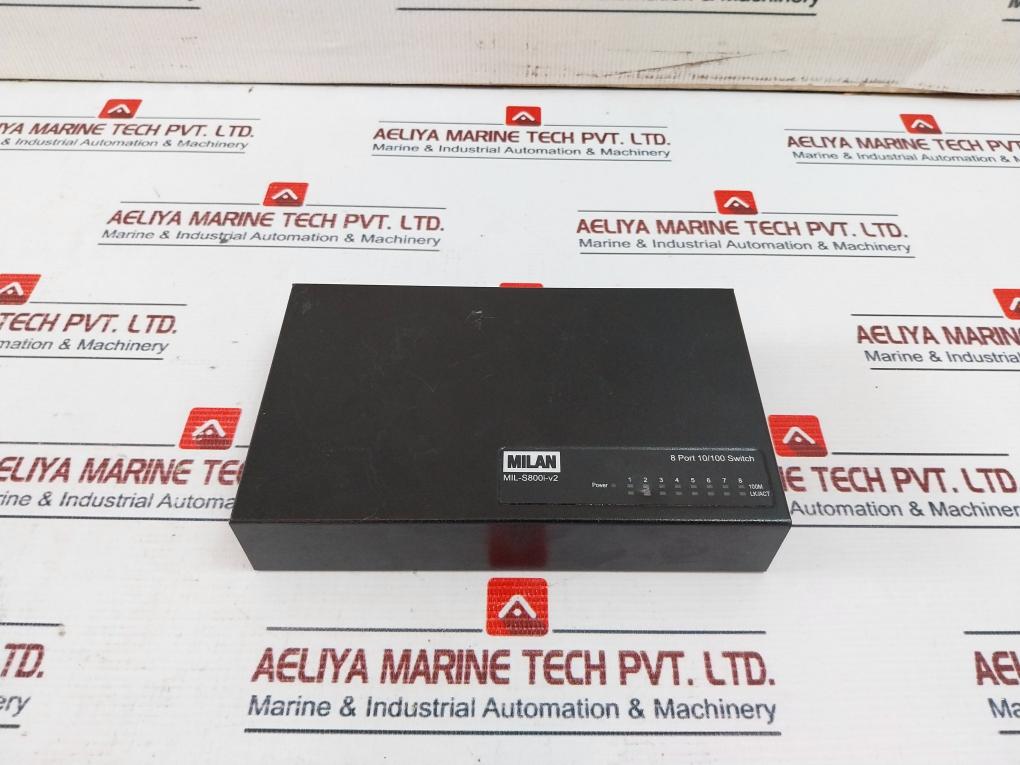 Milan Mil-s800I-v2 8 Port 10/100 Ethernet Port Switch Ac100-240V, 0.3A Max