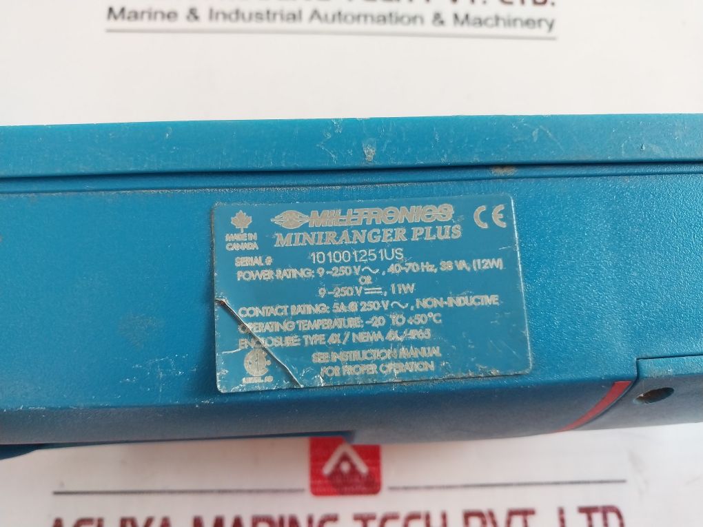 Milltronics Miniranger Plus Ultrasonic Level Monitor 9-250 V 5A