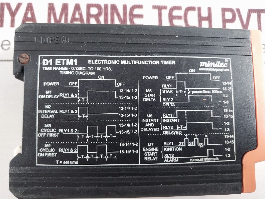 Minilec D1Etm1 Multifunction Timer 24-240 Vac/Dc