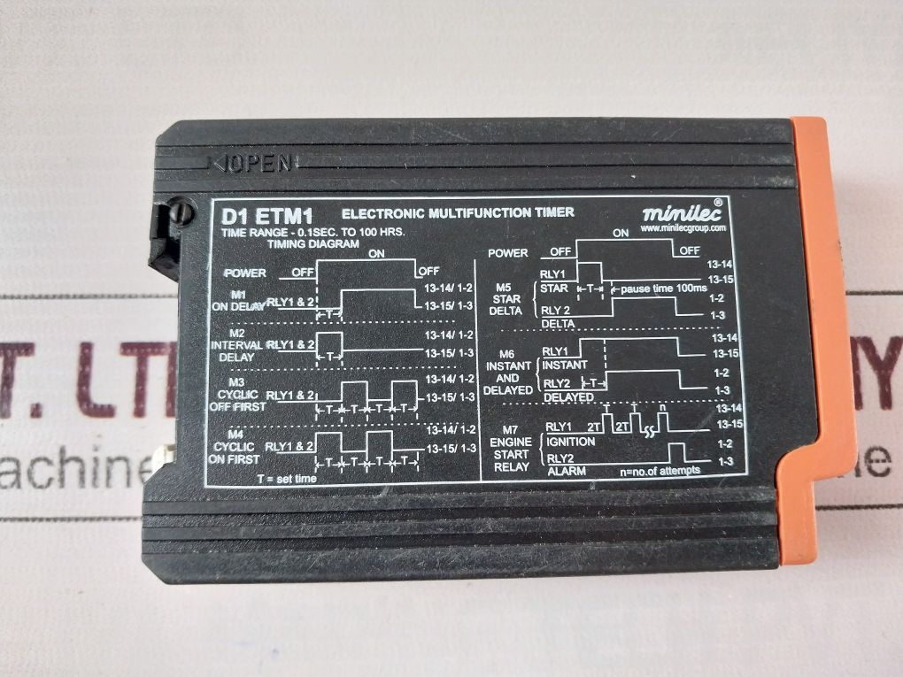 Minilec D1 Etm1 Electronic Multifunction Timer