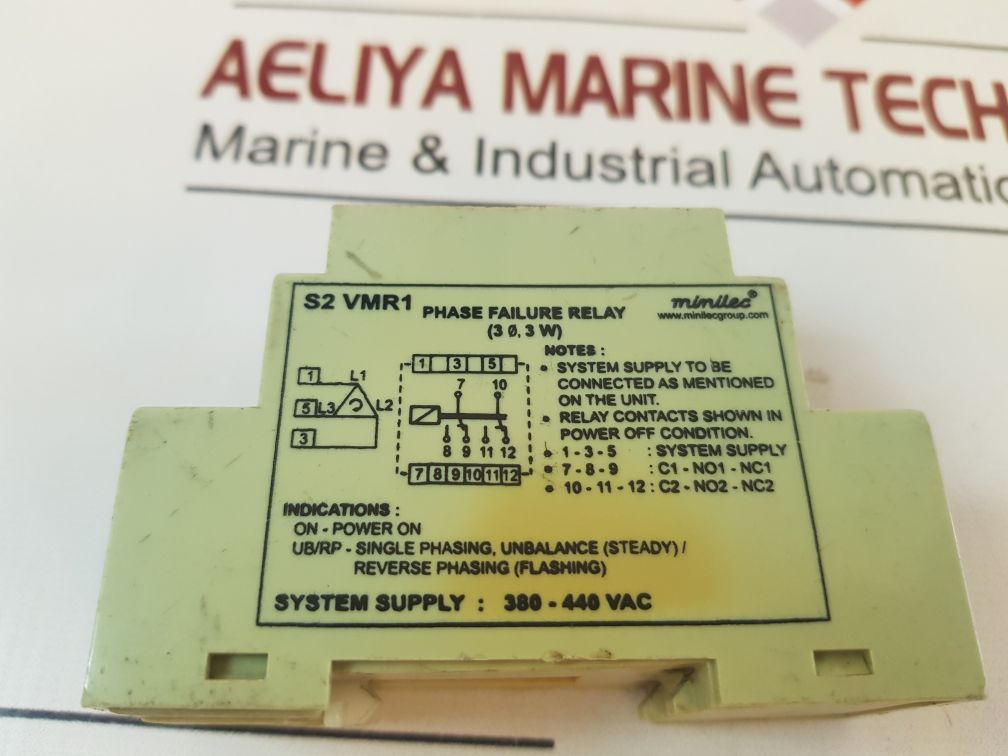 Minilec S2 Vmr1 Phase Failure Relay
