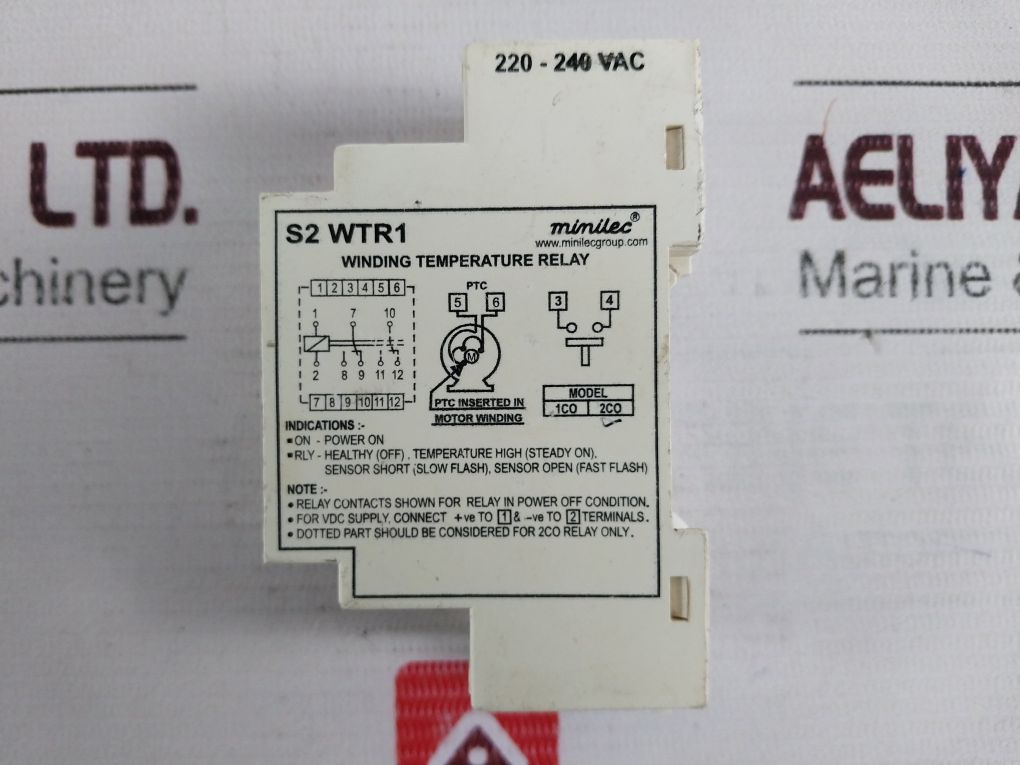Minilec S2 Wtr1 Winding Temperature Relay 220-240 Vac