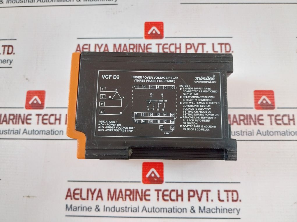 Minilec Vcf D2 Under/Over Voltage Relay 415Vac