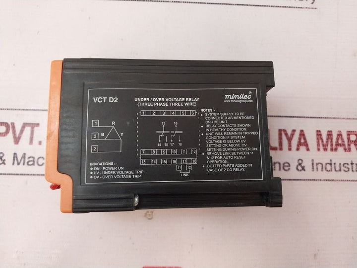 Minilec Vct D2 Under/Over Voltage Relay 415 Vac