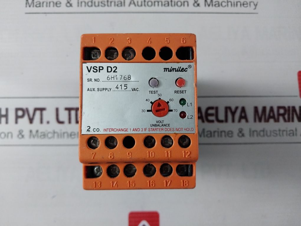 Minilec Vsp D2 Phase Failure Relay 415V Ac