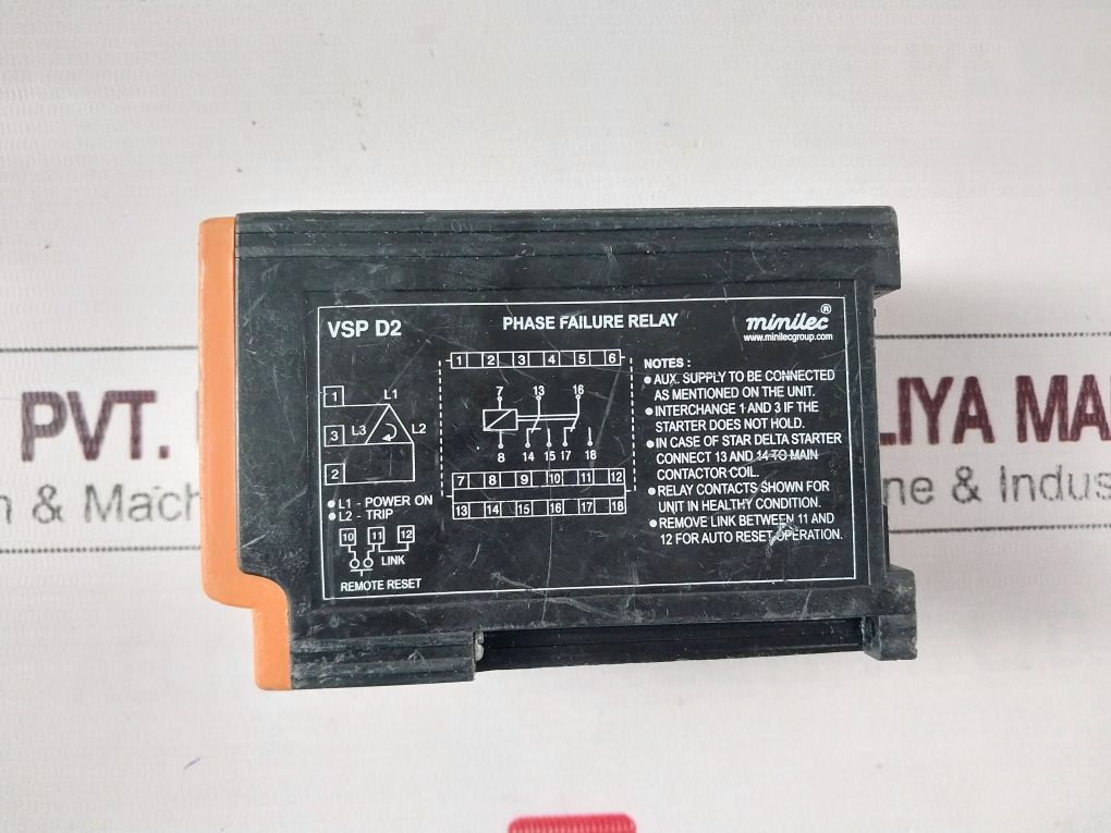 Minilec Vsp D2 Phase Failure Relay 415V Ac