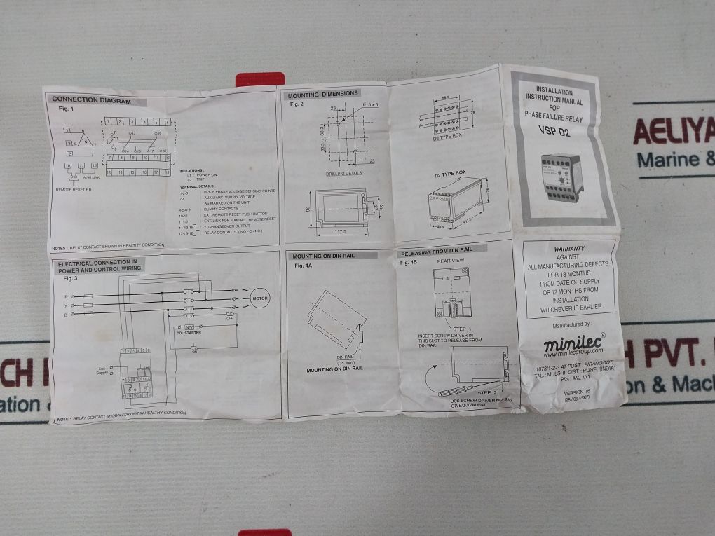Minilec Vsp D2 Phase Failure Relay