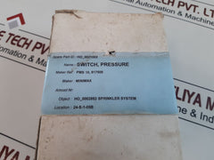 Minimax Pms-10 Standard Pressure Switch
