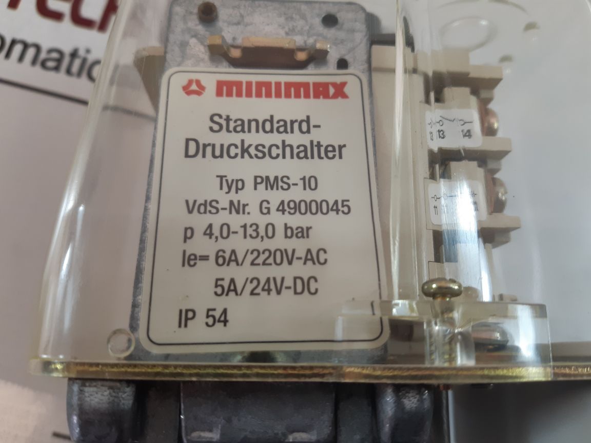 Minimax Pms-10 Standard Pressure Switch
