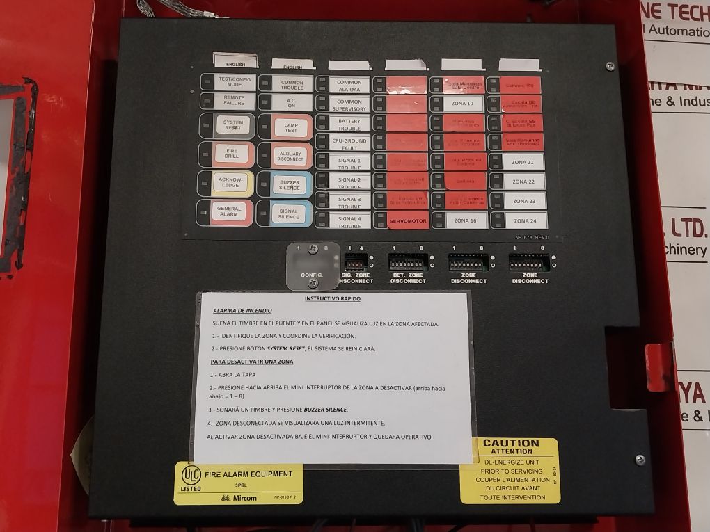Mircom Fa-1000 Fire Alarm Control Panel