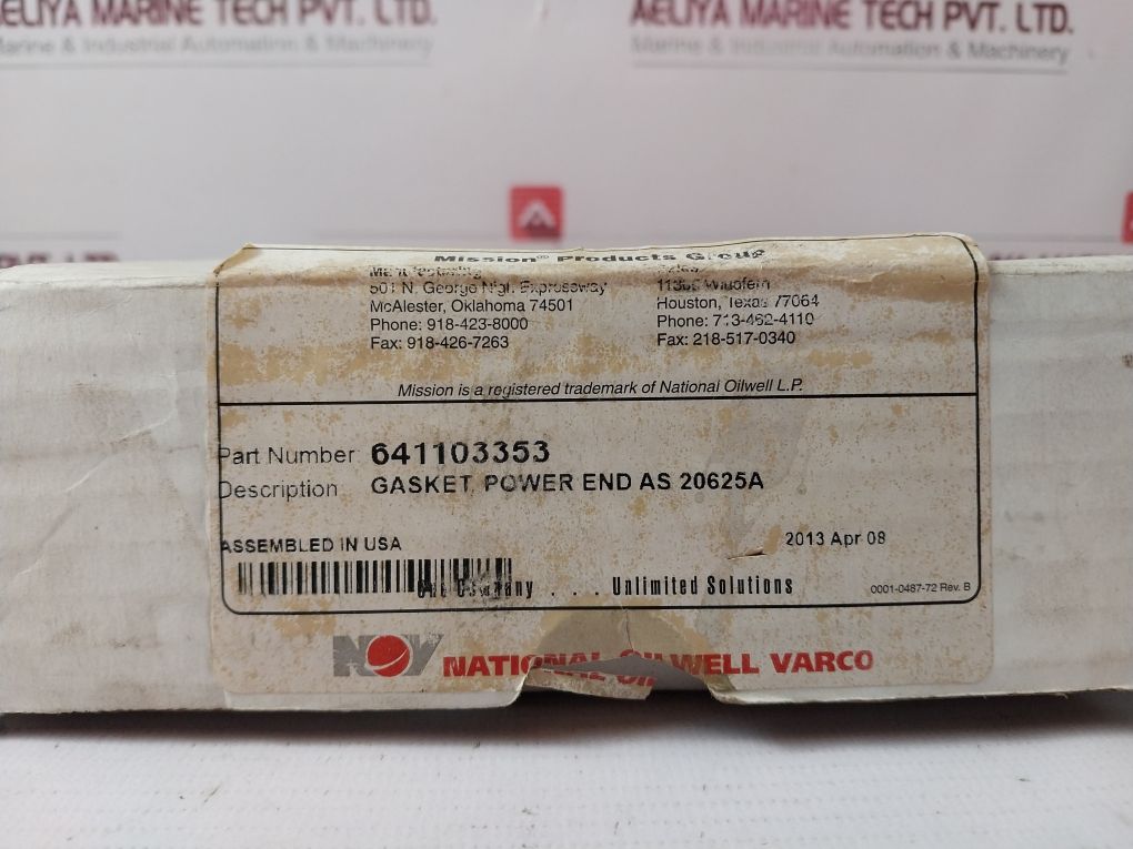 Mission/National Oilwell 20625A Gasket Kit 641103353