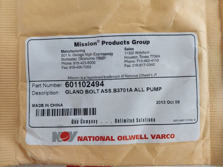 Mission 601102494 Gland Bolt Ass.B3701A