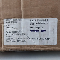 Mission 601205677 Plate