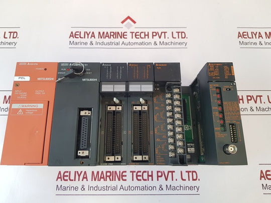Mitsubishi A1S61Pn,A2Ushcpu-s1,A1Sx42,A1Sy42,A1S68Ad,A1Sj71Br11 Module Rack