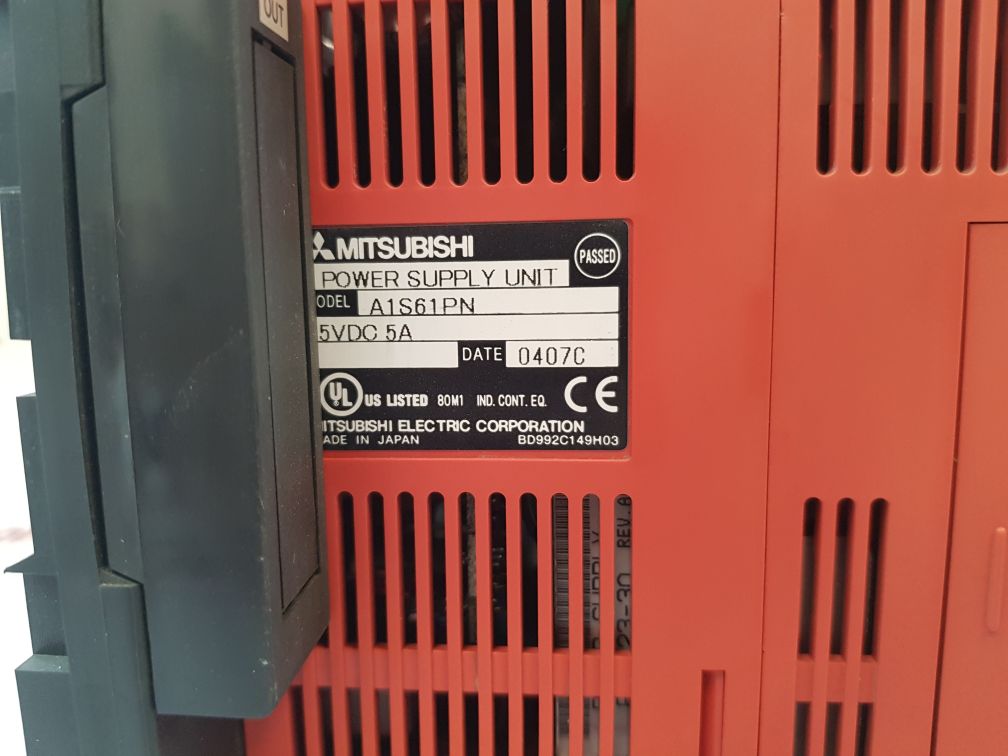 Mitsubishi A1S61Pn,A2Ushcpu-s1,A1Sx42,A1Sy42,A1S68Ad,A1Sj71Br11 Module Rack