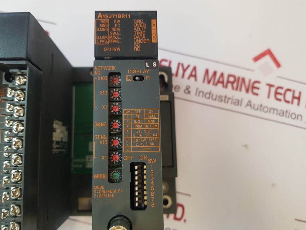 Mitsubishi A1S61Pn,A2Ushcpu-s1,A1Sx42,A1Sy42,A1S68Ad,A1Sj71Br11 Module Rack